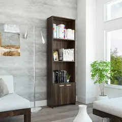 TUHOME - Librero Office Melamina 3 Nivel(es) 55.1x181.5x27 cm Habano