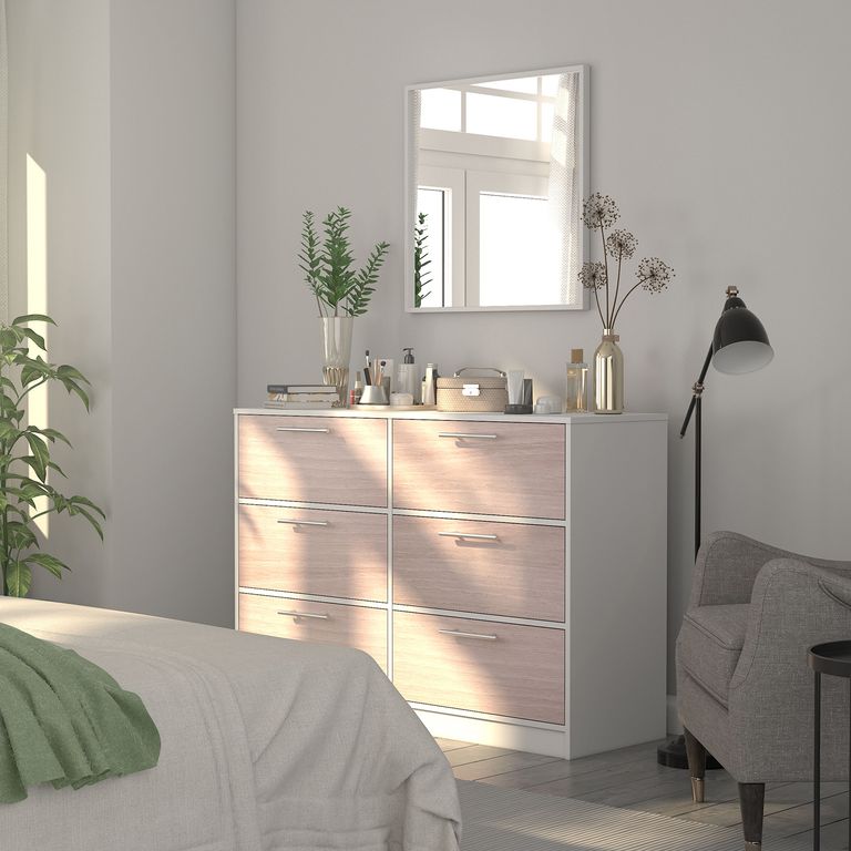 CIC Cómoda 6 Cajón(es) 120x80x40 cm Acacia Arena