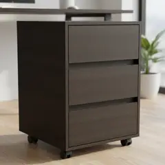 TUHOME - Cajonera 3 Cajón(es) Archivador Office 46.4x45.3x45.3 cm Wengue