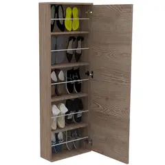 TUHOME - Zapatera Leto Melamina 5 Nivel(es) 47x138x18 cm Miel