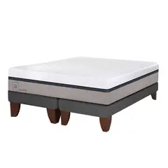 CIC - Cama King Europea Balance Gris/Blanco