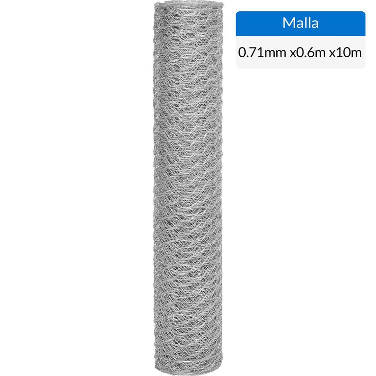 0.6x10 m Malla 3/4'' hexagonal galvanizada