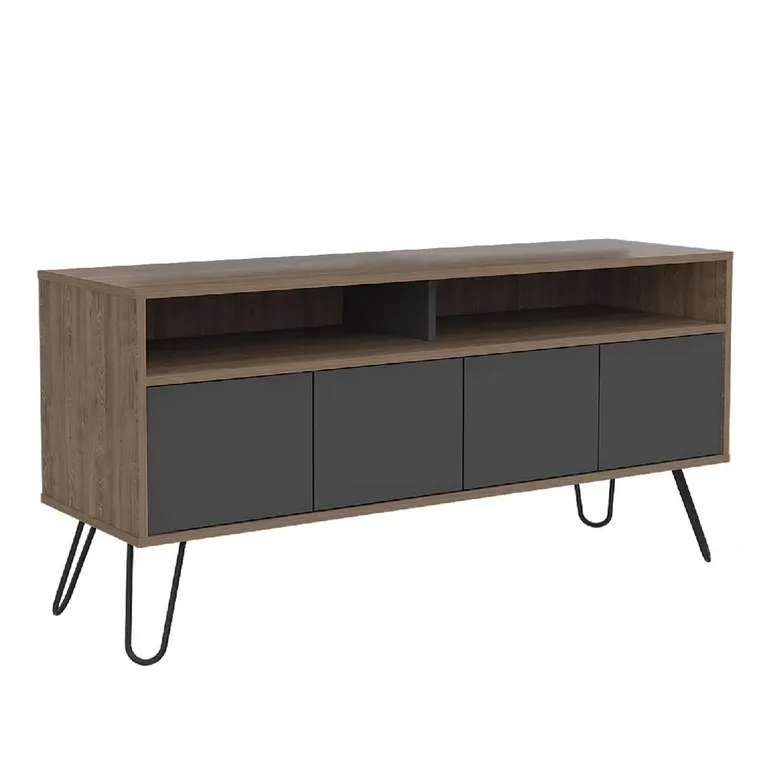 Rack 61x124x39 cm miel + plomo
