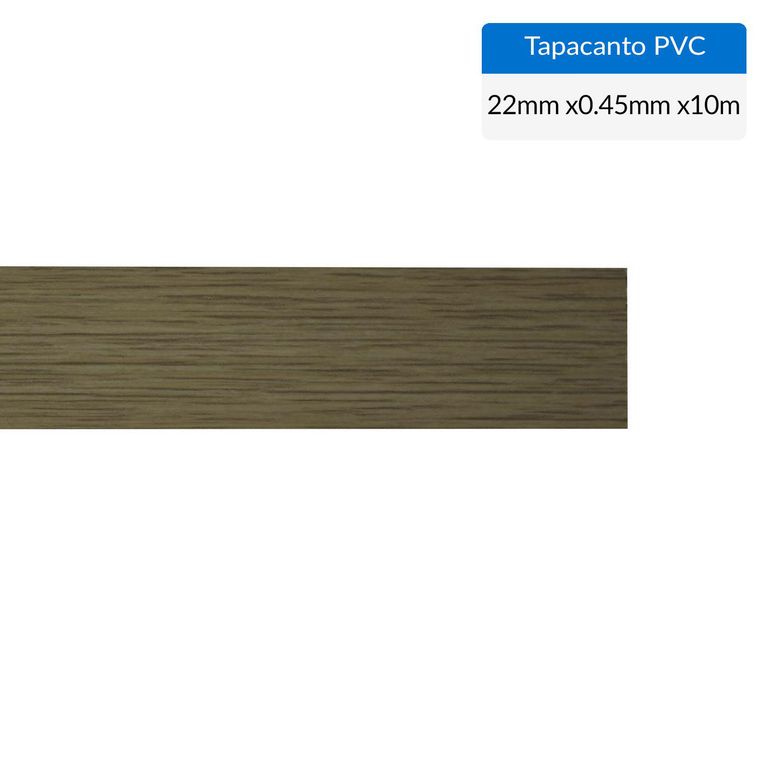 Tapacanto PVC Carvalo encolado 22x0,45 mm 10 m