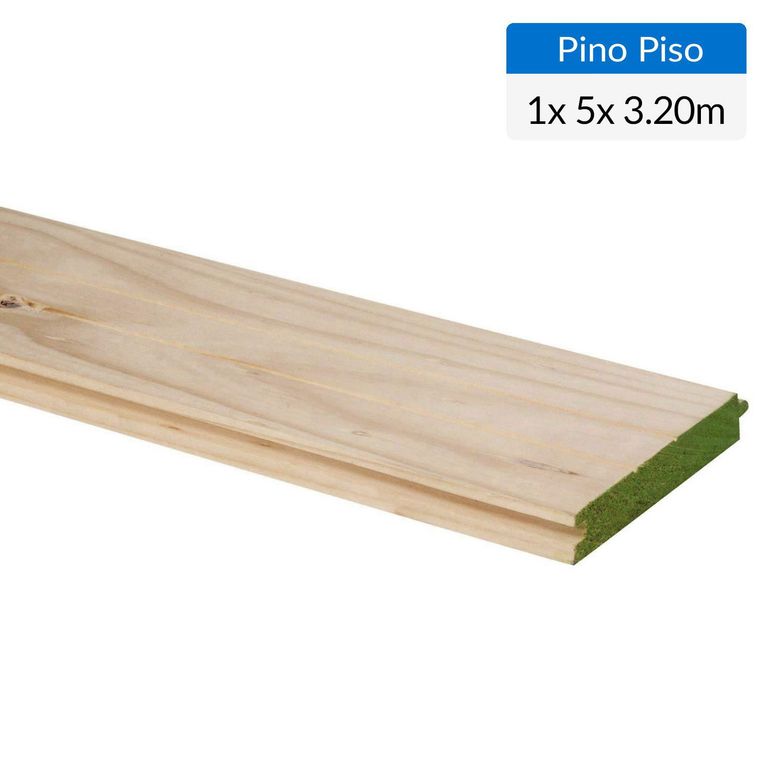 Pino Piso Machihembrado Seco Cepillado 1x5 3,2 m