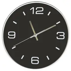 RONDA - Reloj mural decorativo plata/negro