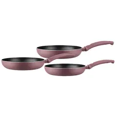 MARMICOC - Set de 3 Sartenes Spring Aluminio Granate