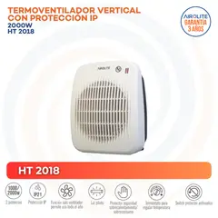 AIROLITE - Termoventilador Eléctrico 2000 W HT 2018 Blanco
