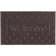 JUST HOME COLLECTION - Limpiapies Welcome 45x75 cm Caucho Gris