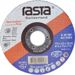 RASTA - Disco de Corte inox 4 1/2" (115x1,2x22 mm) RE