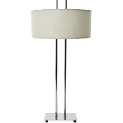 DISEÑO 3 - Lámpara de mesa h cromo 2 luces E27 40W.