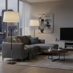 DISEÑO 3 - Lámpara de Pie Argus Cromo Gris 50x170 cm