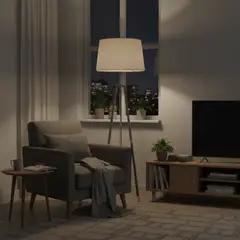 DISEÑO 3 - Lámpara de Pie Treo Cromo Gris 50x170 cm