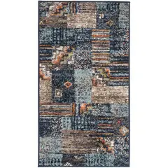 JUST HOME COLLECTION - Bajada de Cama Sachi Patchwork 67x120 cm Azul