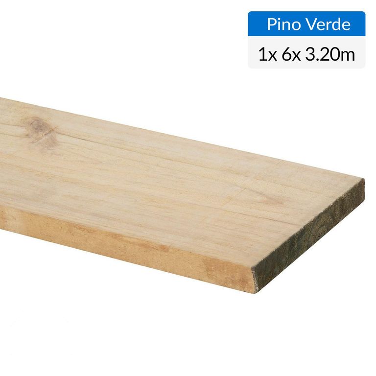 Pino Dimensionado Verde 1x6 3,2 m
