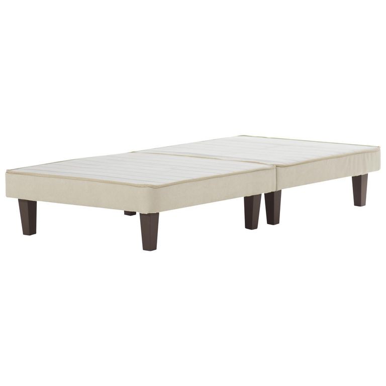 MANTAHUE Base Dividida con Patas 1 plaza Gris