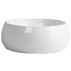 DOMSA - Lavamanos Sobrepuesto Forma Redonda Loza 40x15x40 cm Blanco