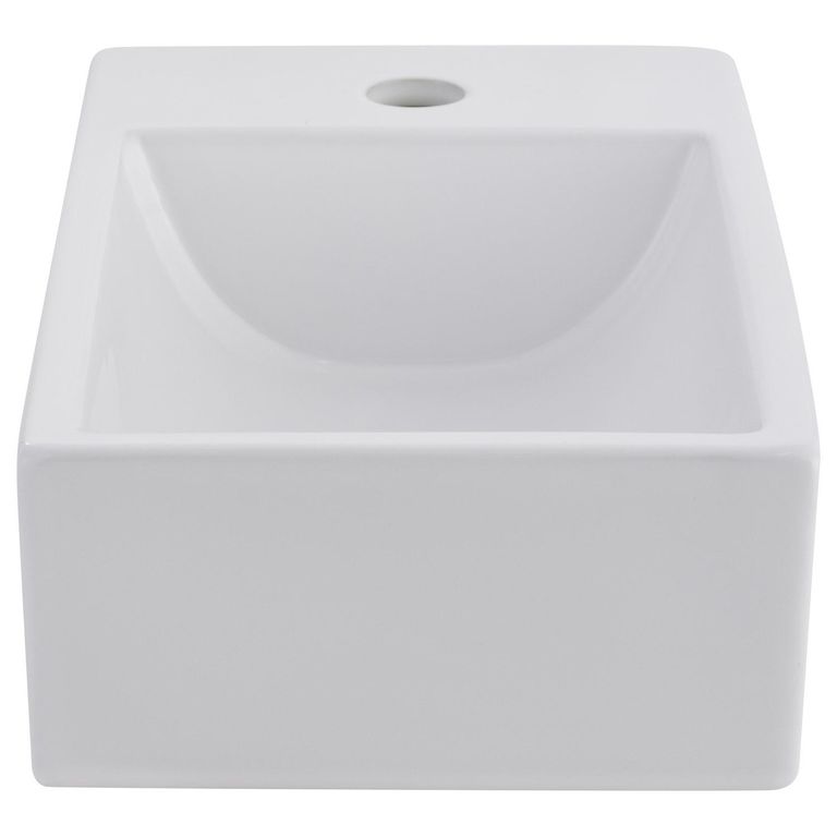 Lavamanos Sobrepuesto Forma Rectangular Loza 48x12.5x27 cm Blanco