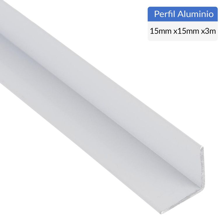 Ángulo Blanco Aluminio 15x15x1 mm 3 m