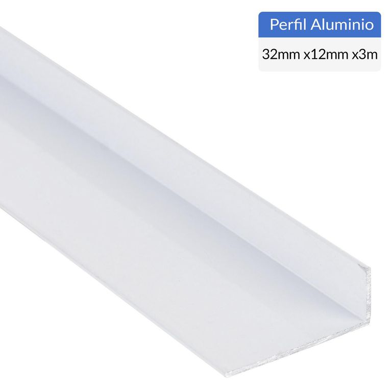 Ángulo Blanco Aluminio 32x12x1 mm 3 m