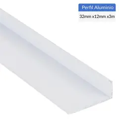 SUPERFIL - Ángulo Blanco Aluminio 32x12x1 mm 3 m