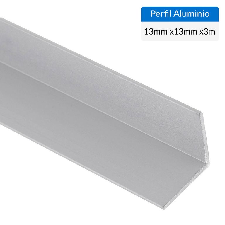 Ángulo Gris Aluminio 13x13x1,2 mm 3 m