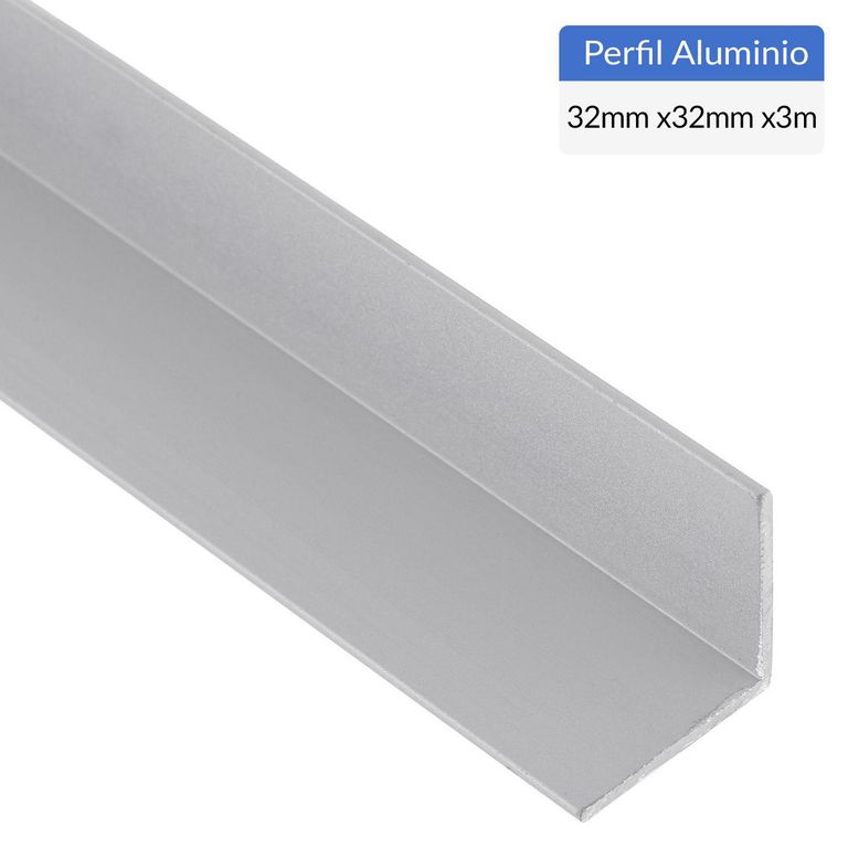 Ángulo Gris Aluminio 32x32x1 mm 3 m