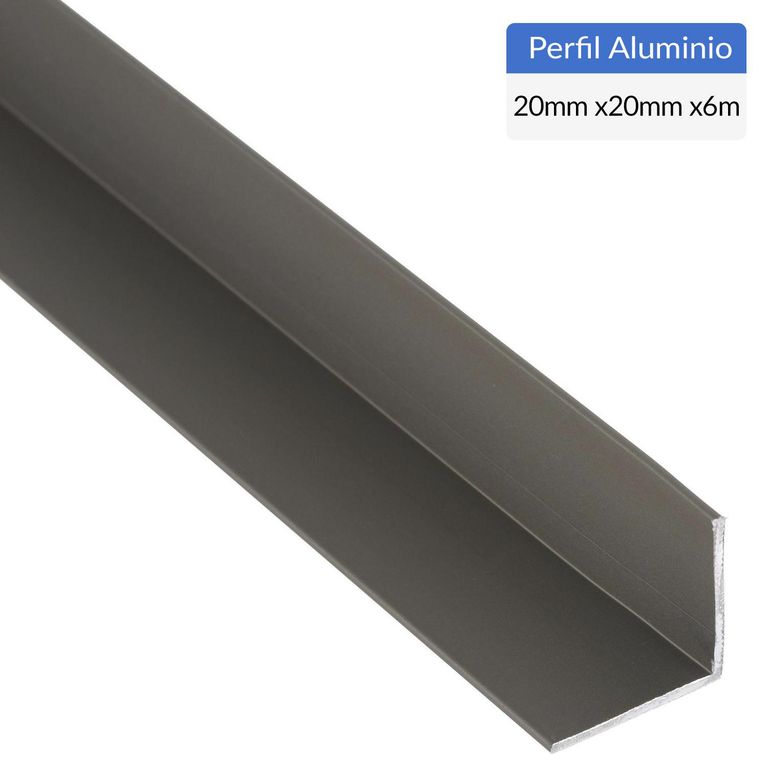 Ángulo Gris Aluminio 20x20x1 mm 6 m