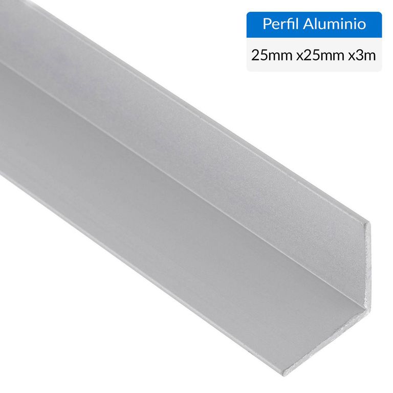 Ángulo Gris Aluminio 25x25x1 mm 3 m