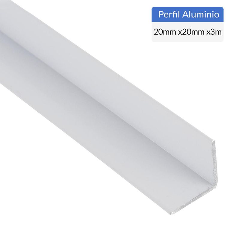 Ángulo Blanco Aluminio 20x20x1 mm 3 m