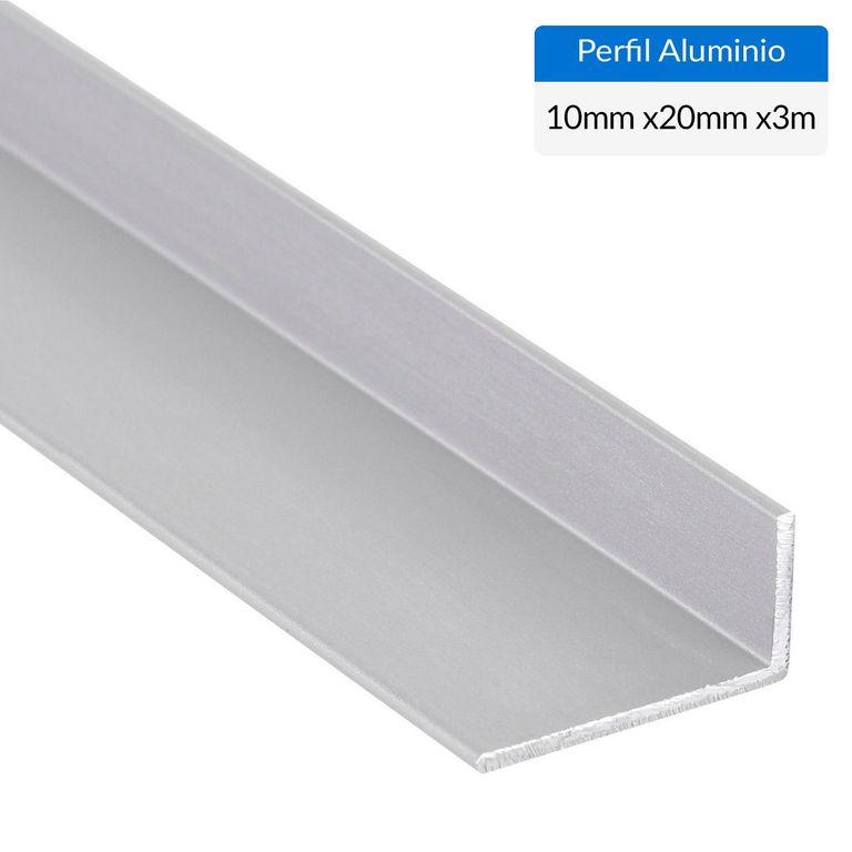 Ángulo Gris Aluminio 20x10x1,3 mm 3 m