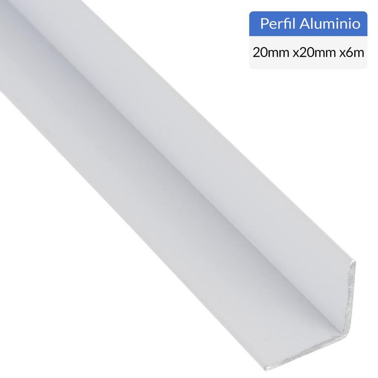 Ángulo Blanco Aluminio 20x20x1 mm 6 m