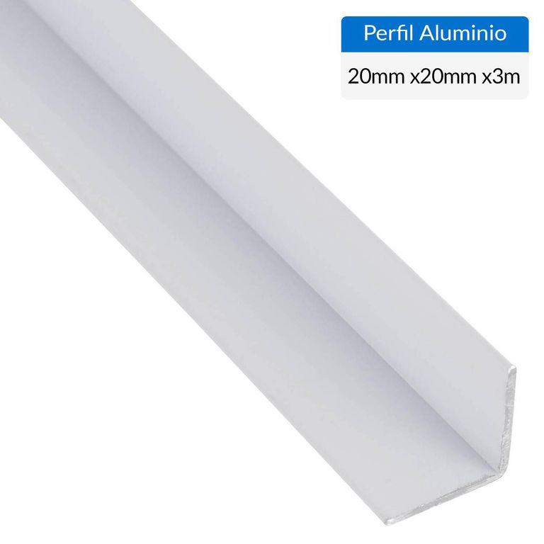 Ángulo Blanco Aluminio 20x20x1 mm 3 m