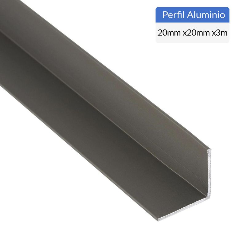 Ángulo Gris Aluminio 20x20x1 mm 3 m