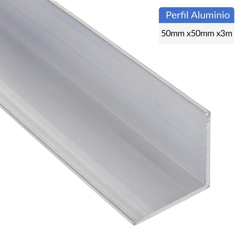 Ángulo Gris Aluminio 50x50x3 mm 3 m