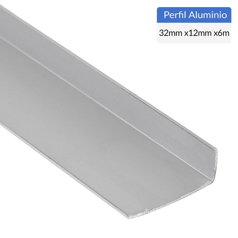 Ángulo Gris Aluminio 32x12x1 mm 6 m