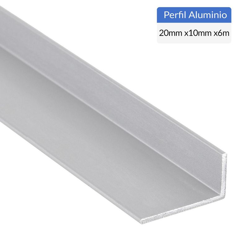 Ángulo Gris Aluminio 20x10x1,3 mm 6 m