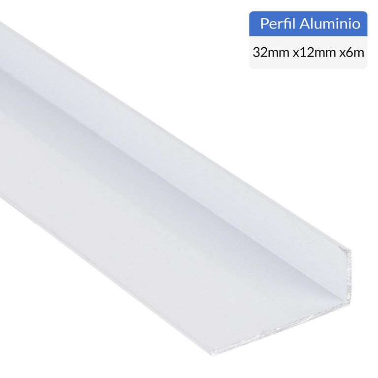 Ángulo Blanco Aluminio 32x12x1 mm 6 m