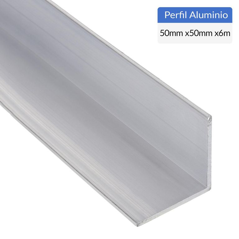 Ángulo Gris Aluminio 50x50x3 mm 6 m