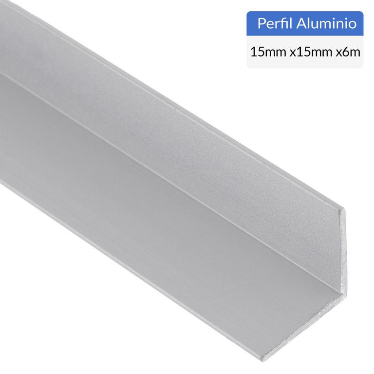 Ángulo Gris Aluminio 15x15x1 mm 6 m