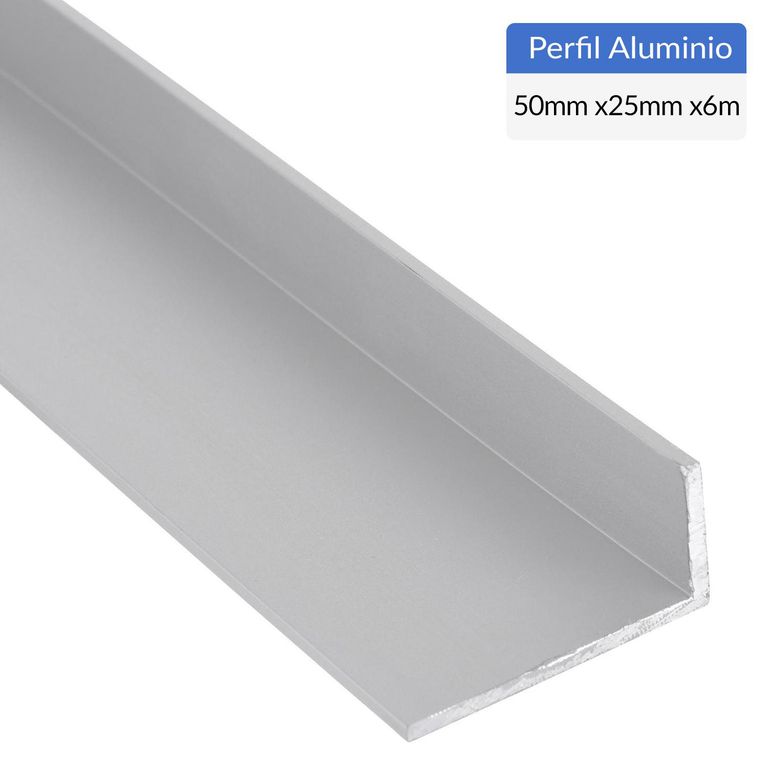 Ángulo Gris Aluminio 50x25x3 mm 6 m