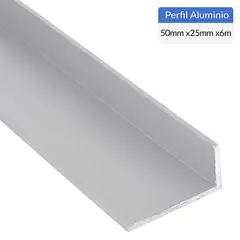 SUPERFIL - Ángulo Gris Aluminio 50x25x3 mm 6 m