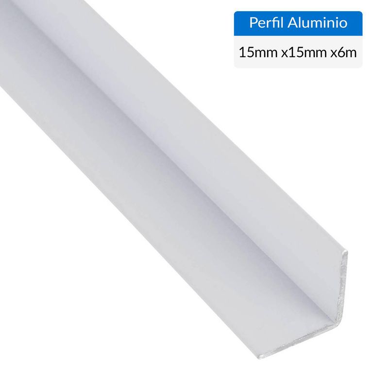 Ángulo Blanco Aluminio 15x15x1 mm 6 m