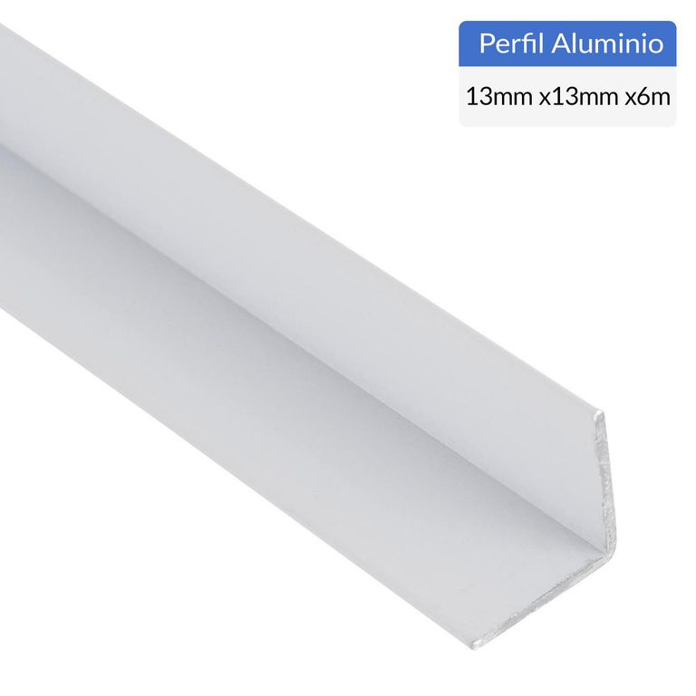Ángulo Blanco Aluminio 13x13x1,2 mm 6 m