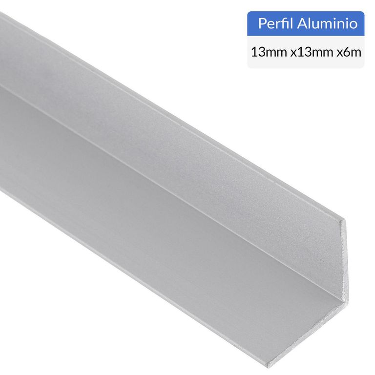 Ángulo Gris Aluminio 13x13x1,2 mm 6 m