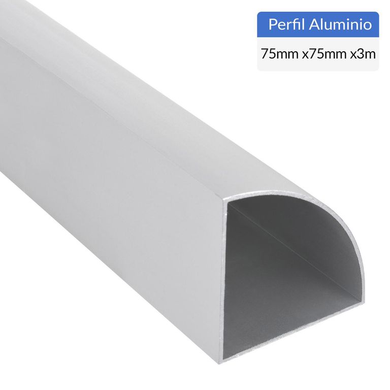 Esquinero Gris Aluminio 75x75x1,2 mm 3 m