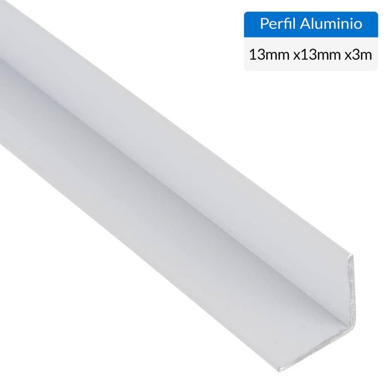Ángulo Blanco Aluminio 13x13x1,2 mm 3 m