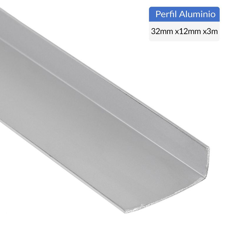 Ángulo Gris Aluminio 32x12x1 mm 3 m
