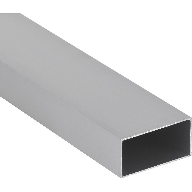 Perfil Tubular Gris Aluminio 40x80x1,2 mm 3 m