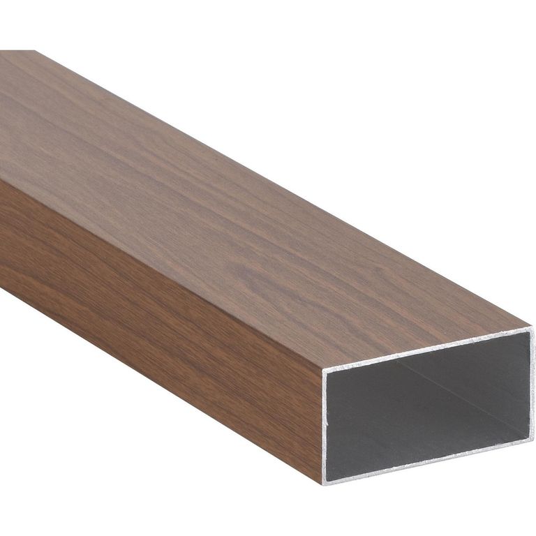Perfil Tubular Café Aluminio 60x30x1,2 mm 3 m
